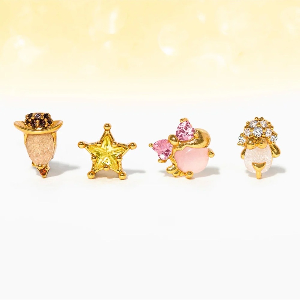 Pixar Disney Parks Girls Crew Pixar Toy Story Woody And Bo Peep Earrings Set New